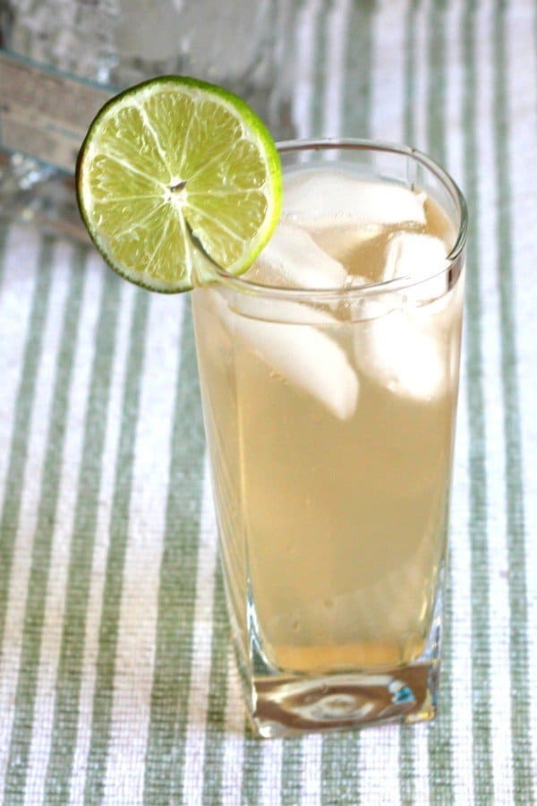 White Lizard drink with lime wheel